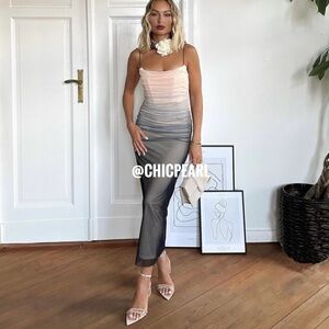 Zara tulle midi dress ombré